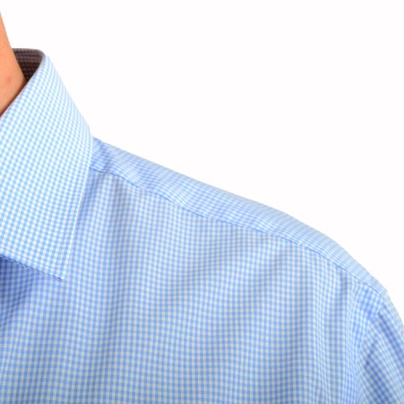 Hugo Boss Men's "Mabel" Sharp Fit Multi-Color Plaid Long Sleeve Dress Shirt - Picture 7 of 9